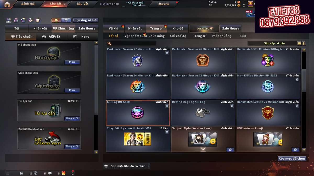 shop acc cf uy tin gia re
